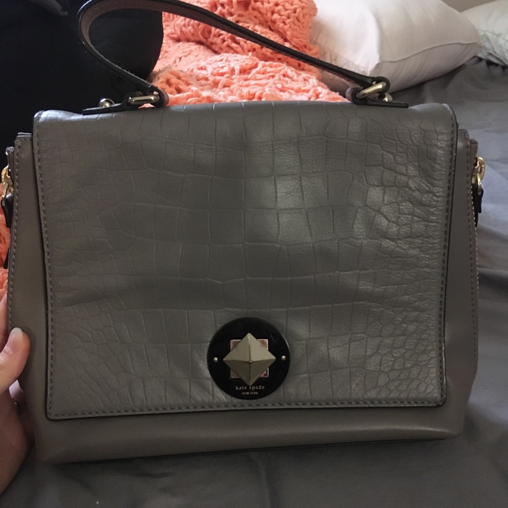 Gray Kate Spade Purse